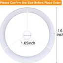 OUTON Beige Large Drum Lamp Shades for Floor Lamps, 16" Top x16" Bottom x 9" High, Easy to Assemble, Replacement Linen Lampshades for Table Lamps & Bedside Lamps (1.65" Spider)