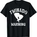 Twinado Funny Twin T-Shirt, Black, 2XL