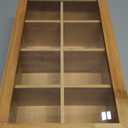 Tea Bag Organizer Spice Organizer and Tea Storage Stash Tea Bag Holder with 8 Compartments, Natural Bamboo Wooden Box