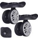 Luggage Wheels Replacement Duel Spinner Wheel for Luggage Suitcase Repair 360 Rotating Suitcase Replacement Wheels with 4 Mounting Holes H074