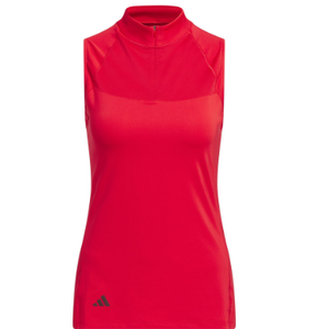 Adidas Women's Ultimate365 Zip Mock Sleeveless Polo Shirt, X-Small