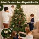 24 Pcs Avocado Green Velvet Bows for Christmas Tree Decor, Elegant Velvet Pre-Tied Ribbon Bows Door Garland Vintage Ornaments for Christmas, Wreaths, Gifts and Home Decoration (5x7 Inch, 3/8'' Wide)