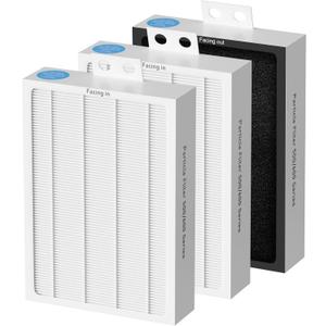 3-Pack Classic 500/600 Series HEPA Filter Replacement Compatible with Blueair Classic 500/600 Series Air Cleaner Purifiers 501 503 505 510 550E 555EB 601 603 605 650E Particle Filter