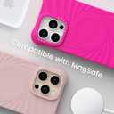 ORNARTO Vortuxe for iPhone 14 Pro Max Case 6.7" | 2X MIL-STD Drop Protection | Compatible with MagSafe | Sleek Aesthetic Liquid Silicone Phone Cover - Hot Pink