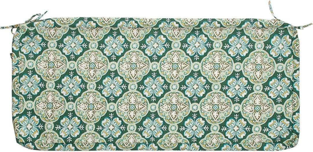 Outdoor Cushion Covers,42" x 18" x 3", No Insert! Patio Cushion Covers Replacement for Outdoor Furniture,Water Resistant Patio Bench Loveseat Covers 1 Pack, Green Medal (Covers ONLY)