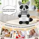 2 x JoycuFF Granddaughter Gifts Positive Crochet Raccoon Emotional Support Crochet Granddaughter Gifts from Grandma Christmas Birthday Gift Emotional Inspirational Support