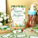 Syhood Dinosaur Baby Shower Game Guess How Many Pacifiers Games Sign 50 Small Guessing 20 HB Pencils 750 ml Milk Bottle 400 Acrylic Pacifiers Decorations Guests Gender Reveal Party Favors