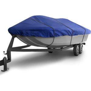Seal Skin Covers Trailerable Whaler Boat Cover, Heavy-Duty & Waterproof Cover Fits 12'-13'L x 72" W, UV-Resistant, Secure Fit with Straps, Ideal for Boston Whaler, Carolina Skiff, Mako & Wellcraft