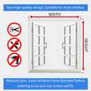 NeatiEase Adjustable DIY Magnetic Window Screen Max 60"x 48" Fits Any Size Smaller Gray Frame Fiberglass Mesh with Extra Accessories
