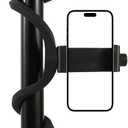 U-Shaped Flexible Phone Holder for Treadmill, Peloton, Stroller, Shopping Cart, Desk  Portable 21-inch Gooseneck Long Arm Phone Mount, Fits 4.7"-6.9" Smartphones, with 17mm Ball Adapter 1/4" Threaded