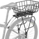 CXWXC Rear Bike Rack with Basket - Bike Cargo Rack for Disc Brake/Non-Disc Brake Mount - Bicycle Pannier Rack, Touring Carrier Rack fit 26-29 and 700c