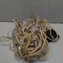 Brightown Solar String Lights Outdoor, 30Ft Vintage Hemp Rope Solar Patio Lights with 15 Shatterproof Bulbs, 8 Light Modes Waterproof Hanging Lights for Backyard Fence Caf Bistro Decor, Warm White