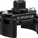 Spurtar Adjustable Oil Filter Wrench 2-3/8 to 3-1/8 inch 60-80mm Universal Oil Filter Removal Tool 1/2'' Drive Two-Way Cap Oil Filter Tool for Engine Filters, Conduit, & Fittings