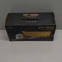 RC Dump Truck with Trailer - 14" 1:48 Mini Semi Truck Toy with 2 Rechargeable Batteries, Remote Control Car Construction Vehicles with Lights, Engineering Tractor Toy for 3 4 5 Years Kids Boys Girls