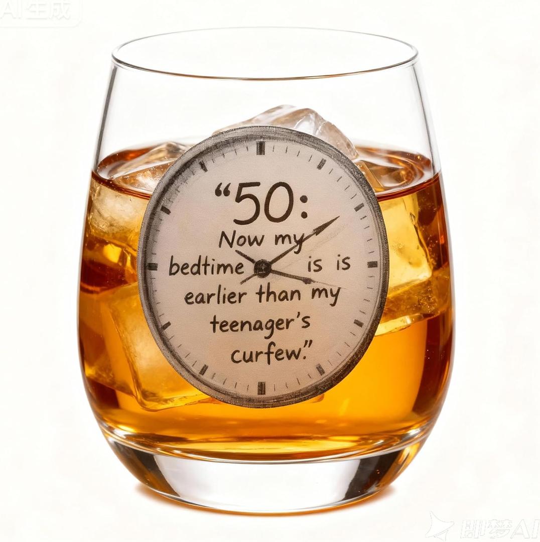 Birthday Gift for Dad Funny Bedtime Earlier Than Curfew 50th Personalized Whiskey Glasses Gift for Father 50 Years Old Gifts Drinking Cup for Men Use for Bourbon,Cocktails,Scotch.