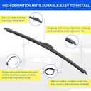 OEM Quality 24" + 19" Premium All-Seasons Durable Stable and Quiet Windshield Wiper Blades-J Hook Wipers(Set of 2)
