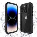 Lanenas for iPhone 14 Pro Max Case, 14 Pro Max Waterproof Case with Built-in Screen Protector, Full Body Heavy Duty Phone Case Dustproof Shockproof Case Cover for iPhone 14 Pro Max 6.7inch Black