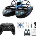 XOS Mini 3 in 1 Indoor & Outdoor Remote Drone, RC Airplane Plane, RC Quadcopter Multirotor Helicopter, RC Car & RC Boat with Auto Hovering, 3D Flips, Headless Mode for Kids Birthday Gifts
