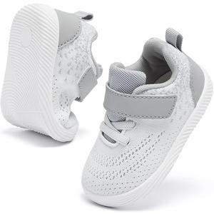 MORENDL Toddler Sneakers Baby Boys & Girls Barefoot Shoes Lightweight Breathable Walking Running Tennis Athletic Sport Shoes, Size: 15-18 Months Infant