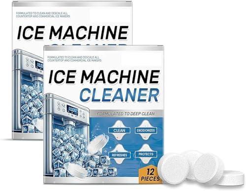TIMLIFE Ice Machine Cleaner Maker Descaler - 24 Clean Tablets for Ice Machine, Compatible with Opal, Kitchenaid, Helps Remove Hard Water and Mineral Buildup for Great-Tasting Ice