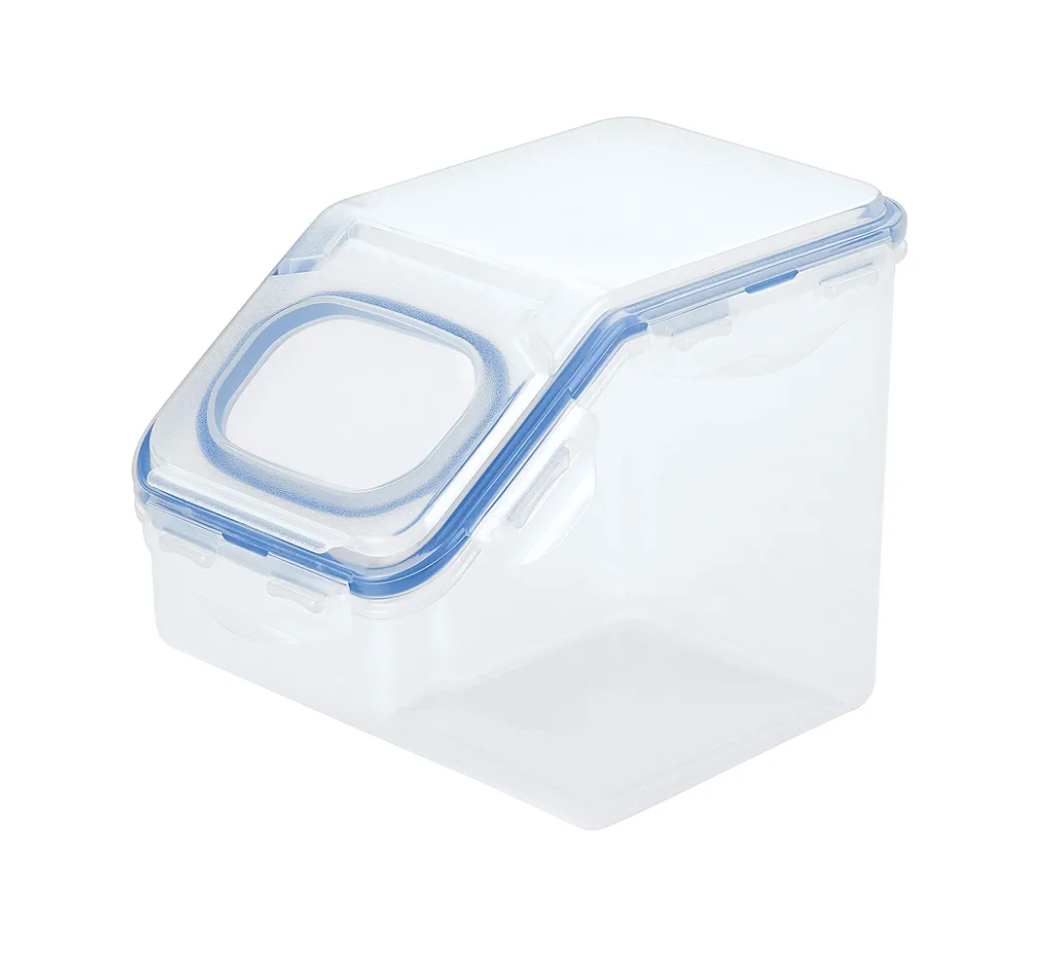 LOCK & LOCK Easy Essentials Food Lids (Flip-top) / Pantry Storage Containers, BPA Free, Top-7 Cup-for Snacks, Clear