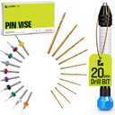 Micro Drill Bits Set with Pin Vise | Small Hand Drill - Pin Vise Hand Drill Manual, PCB Mini Bits for Resin Beads Polymer Clay | DYI Jewelry Making, set