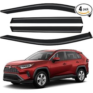 Window Visors Rain Guards for 2019-2025 Toyota RAV4 | Out-Channel Window Vent Wind Deflectors Visors Shades Protectors for 19 20 21 22 23 24 25 Toyota RAV4