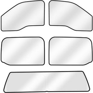 Sunshades for 2015-2020 Ford F150 SuperCrew 4 Door Accessories Sun Shade Side Rear Window Shade Cover Sun Visor Shield Privacy Protection for Camping Keep Vehicle Cool Black 5PCS