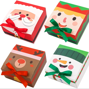 Ssyuysto 12PCS Christmas Gift Boxes with Lids and Ribbon – Small Holiday Present Boxes for Gifts Wrapping Xmas Party Favor Boxes Merry Christmas Decorative Packaging for Candy Cookies Small Gifts