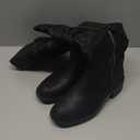 mysoft Women's Knee High Boots Side Zipper Lug Sole 2 Inch Stacked Chunky Heel Boots (6 Wide)