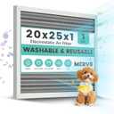 20x25x1 Electrostatic Air Filter Washable Reusable, HVAC AC Furnace Filter, MERV 8, Lasts a Lifetime, Air Conditioner Filter Replacement for Home Office (Actual Size:19.75x24.65x0.82 Inch)