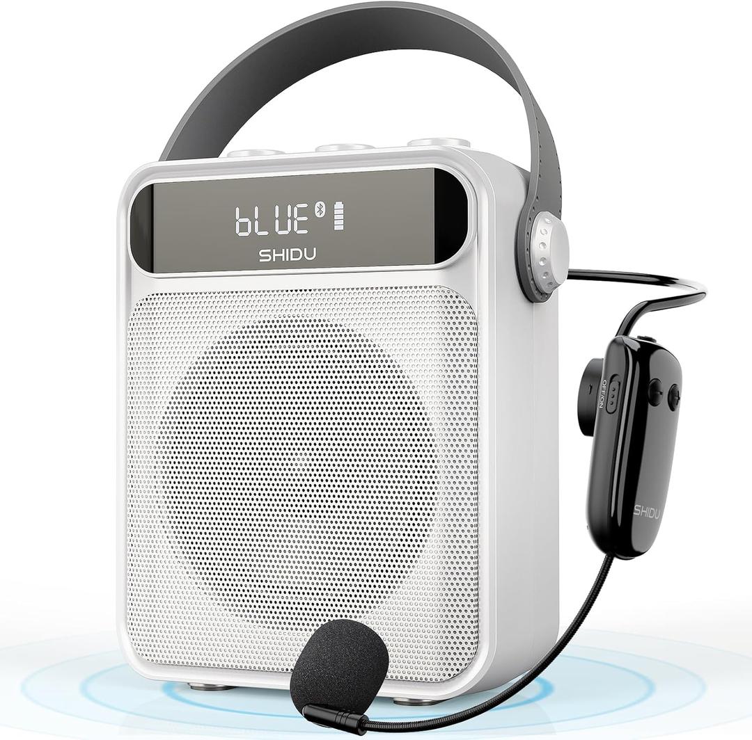 SHIDU 40W Portable Voice Amplifier with Wireless Microphone Headset, Bluetooth Voice Amplifier for Teachers, Instructors, Public Speaking | Classroom, Outdoor, Meetings S95