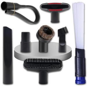 8 Pcs Universal Vacuum Accessories 1 1/4 inch & 1 3/8 inch Vacuum Replacement Attachment with Plastic Vacuum Hose Adapter Flexible Crevice Tool for Wet Dry Shop Vac Accessories