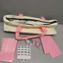 Majolicia American Mahjong Set, 166 Pink Tiles with Cream Bag, Accessories, 4 Mahjong Racks, Mahjong Tile Set for Beginner