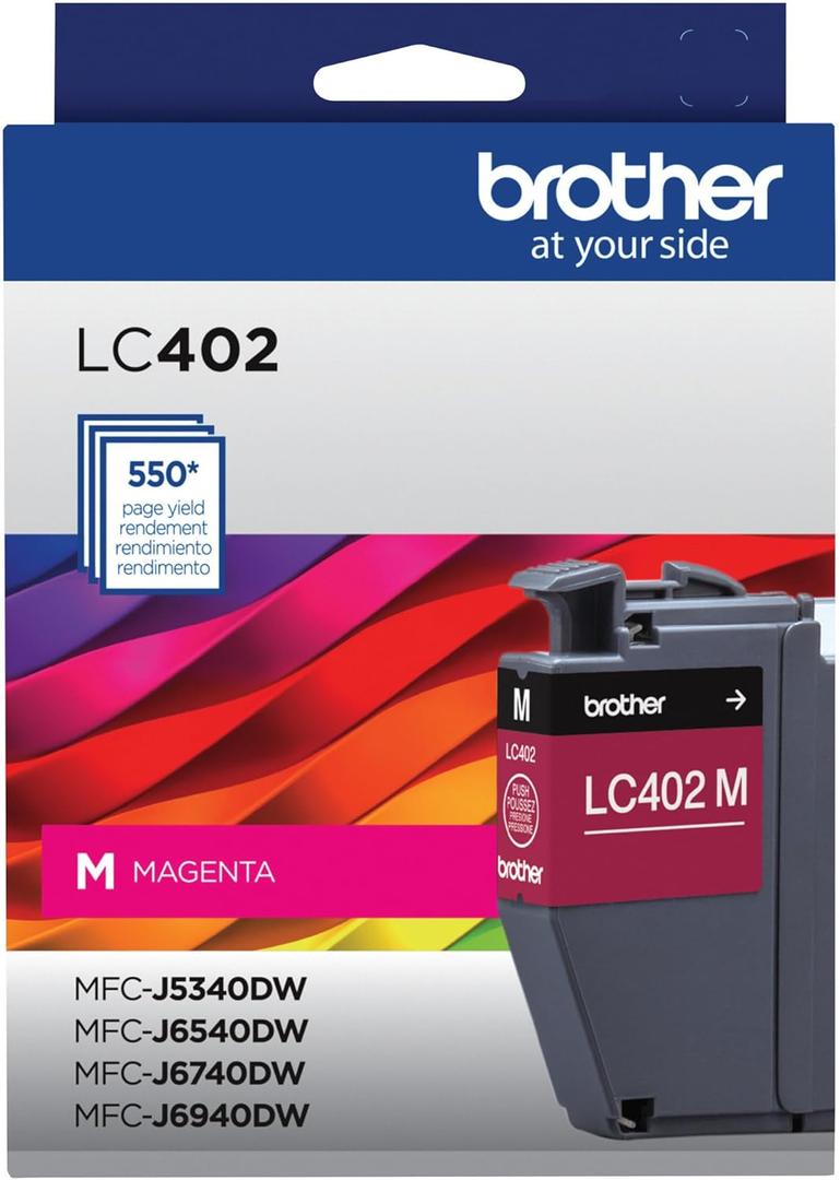 Brother Genuine LC402M Standard Yield Magenta Ink Cartridge