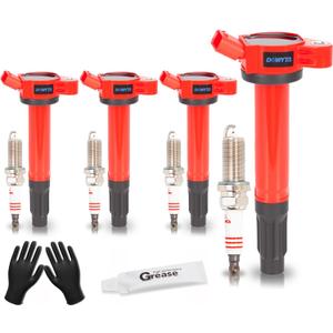 DOWYTA Set of 4 Upgraded Ignition Coil Pack and Iridium Spark Plug Compatible with Toyota Camry 20102017, RAV4 20092018, Sienna 20112013 L4 2.5L 2.7L Replaces UF507 UF487