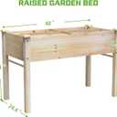48x24x31IN Elevated Wooden Raised Garden Bed with Legs, Reinforced Large Planter Box for Vegetable Flower Herb Outdoor, Standing Growing Bed forGardening/Backyard/Patio/Balcony, Liner Included