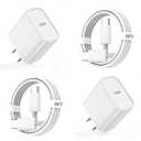 iPhone 16 15 Fast Charging,2Pack USB C Wall Charger Block Quick PD Adapter with 6Foot USB C to C Charger Cord Fast Charging for iPhone 16/16 ProMax/15 Plus/15 Pro, iPad 10/Mini 6/Air 4/5/Pro 12.9/11