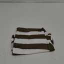 Women's Summer Dresses 2025 Striped Cap Sleeve T Shirt Crewneck Casual Dress A Line Tie Waist with Pockets (Medium, Army Green and White Striped)