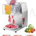 VEVOR 850W Meat Slicer, Commercial Meat Cutting Machine, Stainless Steel, 5 mm Thickness, Detachable Blades, Electric Food Slicer for Home Kitchen Restaurant Supermarket