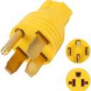 Copgge NEMA 14-50P to 5-15R 5-20R 6-15R 6-20R Compact 240V 50 Amp 3 Prong Male Plug to 240V 15 Amp 20 Amp 3 Prong Female Receptacle For Generator Welder Washer Dryer EV Charging Cord Adapter Connector