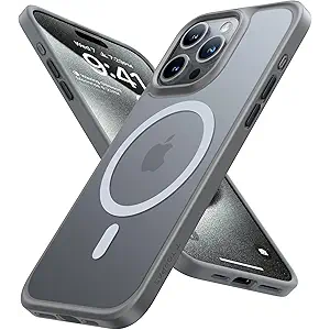 TORRAS Magnetic Guardian Designed for iPhone 15 Pro Max Case, [Military Grade Drop Tested] [Compatible with MagSafe] Slim Case for iPhone 15 Pro Max Phone Case 2023, Natural Titanium