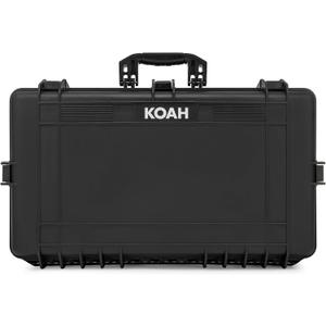 Koah Weatherproof Hard Case with Customizable Foam (28.3" x 16.9" x 7.0" Inch outer, 25.4" x 13.7" x 6.4" inner)