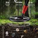 VEVOR Metal Detector, 6", Lightweight Metal Detector with LCD Display, IP68 Waterproof Search Coil, Adjustable 22.8"-33.8" High Accuracy Gold Detector, Easy to Use, for Detecting Gold Treasure Hunting | for Outdoor Gold Detecting Treasure Hunting, 22.8"-33.8" Adjustable Handle, High Precision, Easy to Use, with Digging Shovel