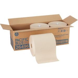 Pacific Blue Ultra 8' High-Capacity Recycled Roll by GP PRO (Georgia-Pacific) Paper, 3 Rolls per Case, Brown Towels (1 Count (Pack of 3))