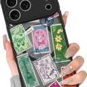 BITOBE Magnetic Case for iPhone 17 Pro [Compatible with MagSafe] Cute Stamp Pattern Case for Women Girls Soft TPU Bumper Translucent Black Slim Protective Cover