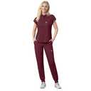 Eipnare Scrubs Set for Women Medical Uniform Nurse Suit, Anti-Wrinkle Scrub Top Jogger Pant&11 Pockets,4 Way Stretch Workwear M