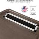 RTS Home Accents 50-Gallon Rain Barrel with Brass Spigot, Flat Back Rain Water Collection Barrel, Walnut Color