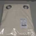 NICETOWN Natural Linen Curtains 84 inch Long 2 Panels Set, Grommet Top Thick Linen Burlap Semi Sheer Vertical Drapes Privacy Assured with Light Filtering for Bedroom/Living Room, W55 x L84