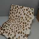 WARM HAVEN Leopard Print Rug, Animal Print 4.6x5.2 Feet Cowhide Rug for Living Room Bedroom Cow Hide Cheetah Faux Fake Antelope Deer Western Rustic Multicolor